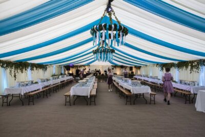 12 Frame Marquee, Coloured Lining