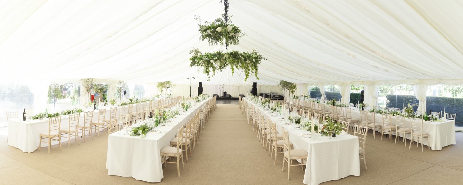 15m Frame Marquee, Chiavari Chairs