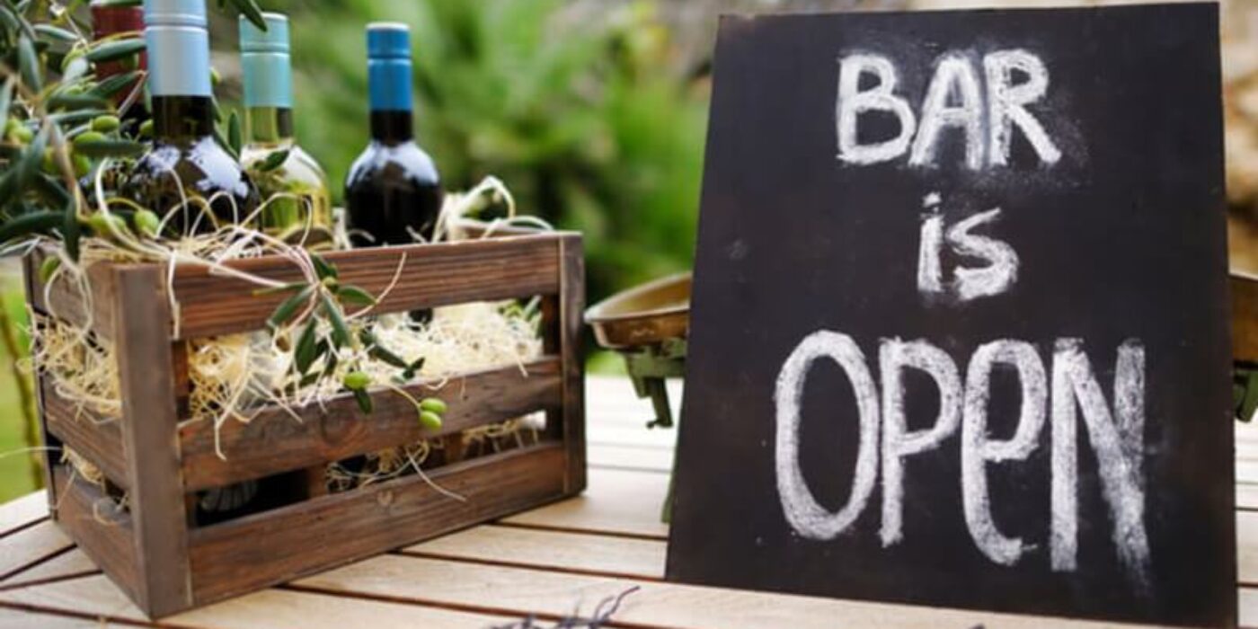 bar is open sign