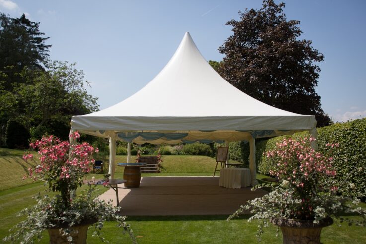 A pagoda marquee ideal for small party marquee hire